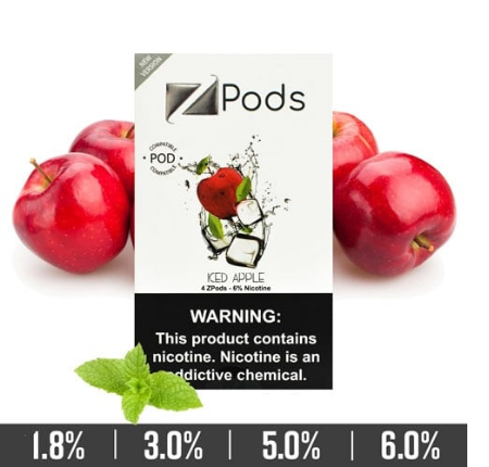 Iced Apple Ziip Pods for Juul Devices