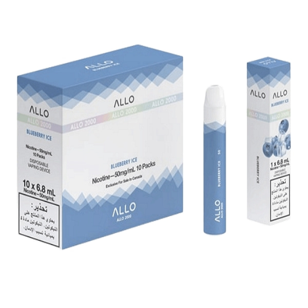 ALLO DISPOSABLE VAPE 2000 PUFFS BLUEBERRY ICE