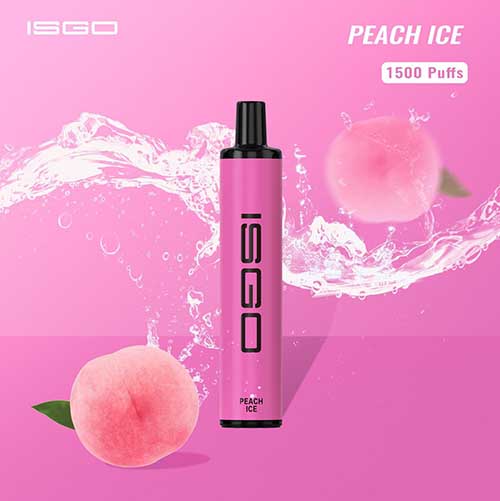 Isgo Paris Disposable Vape 1500 Puffs PEACH ICE in Dubai